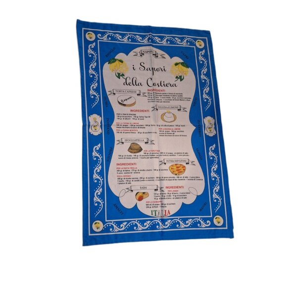Italian Flavors of the Coast Dish Tea Towel 21”x31” - Picture 1 of 4